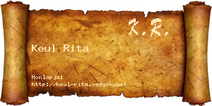 Keul Rita névjegykártya